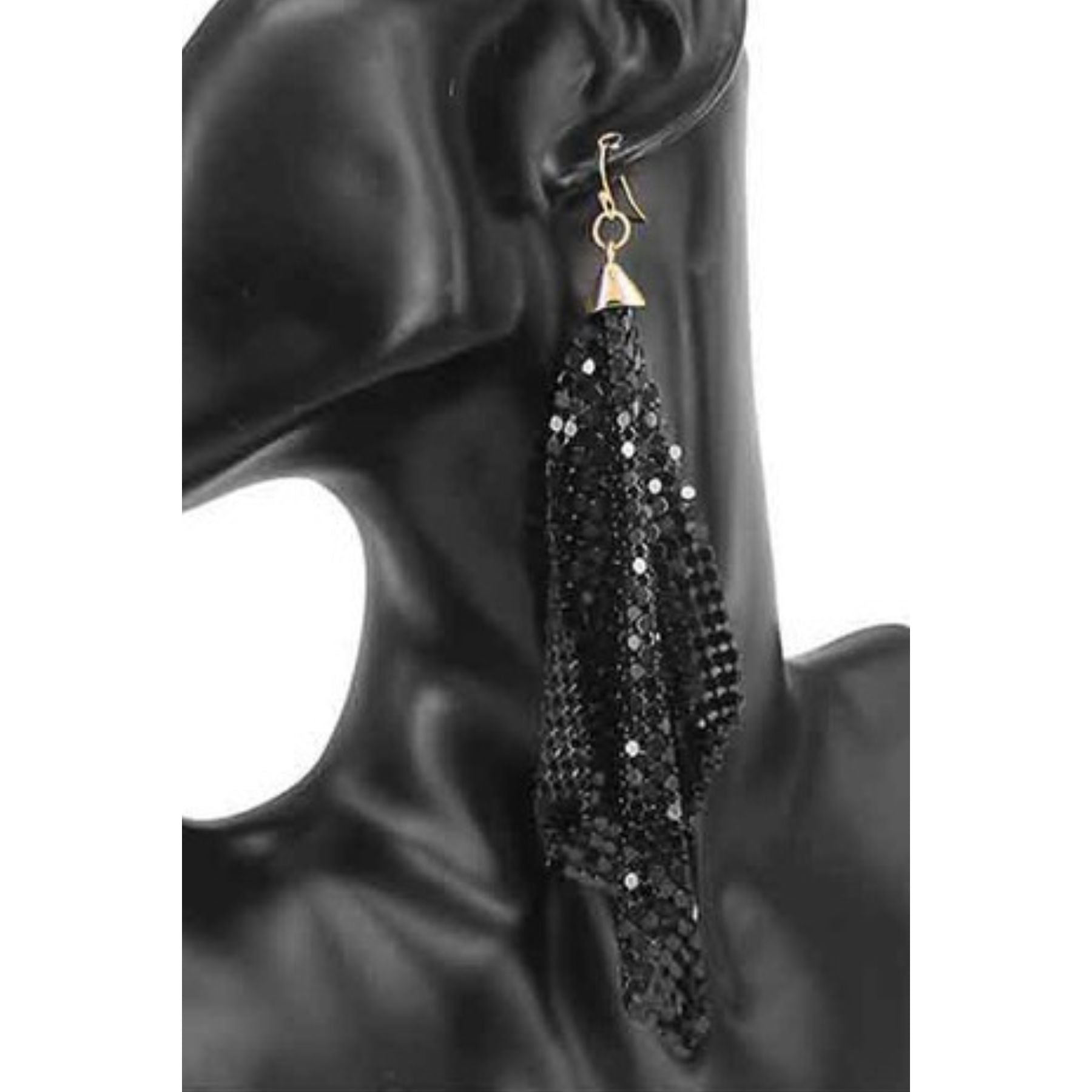 Elegant fish hook earrings with a diamond plain finish, showcasing a stylish drop design.