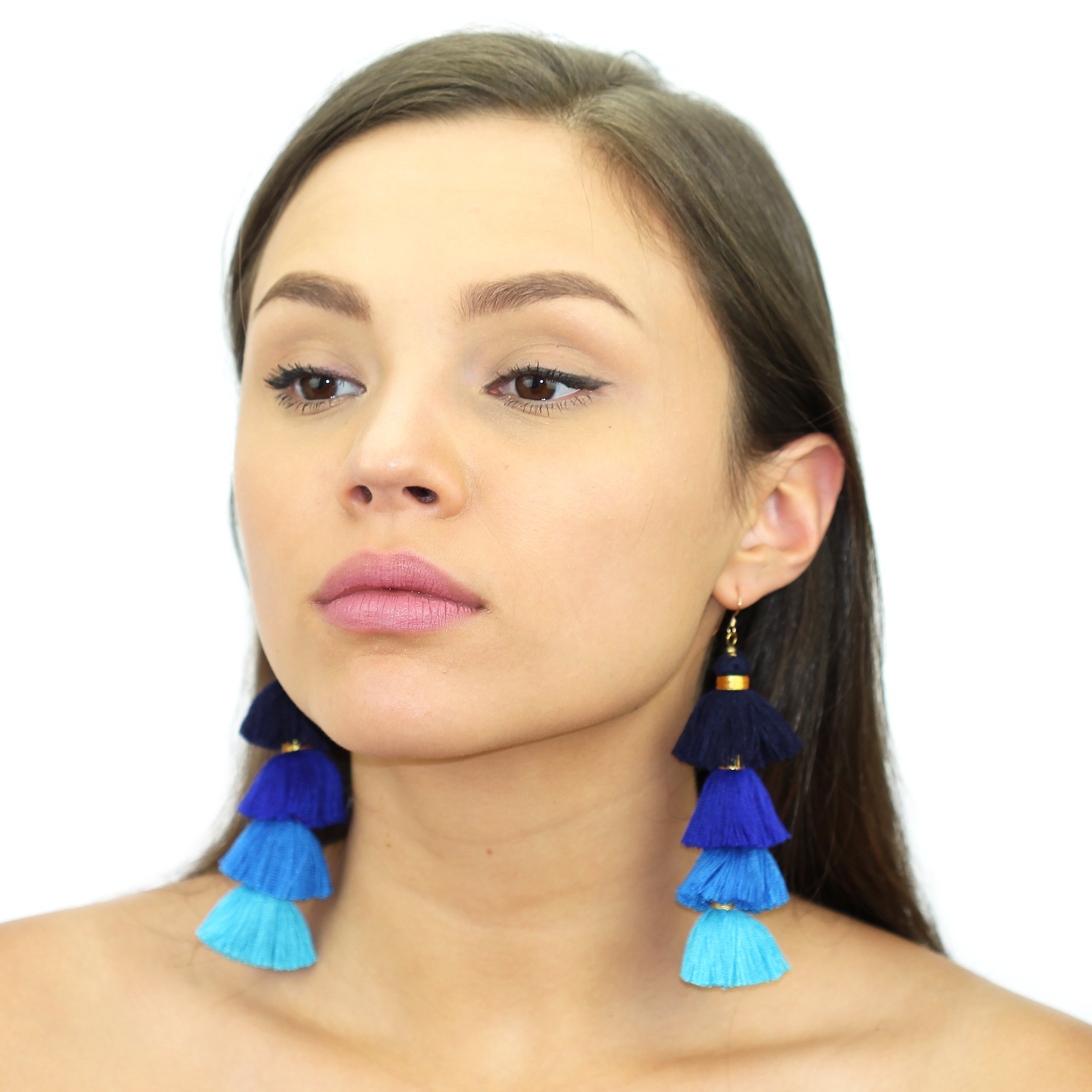 Vibrant Fringe Tassel Earrings with gold-filled ear wires, showcasing a colorful and stylish design.