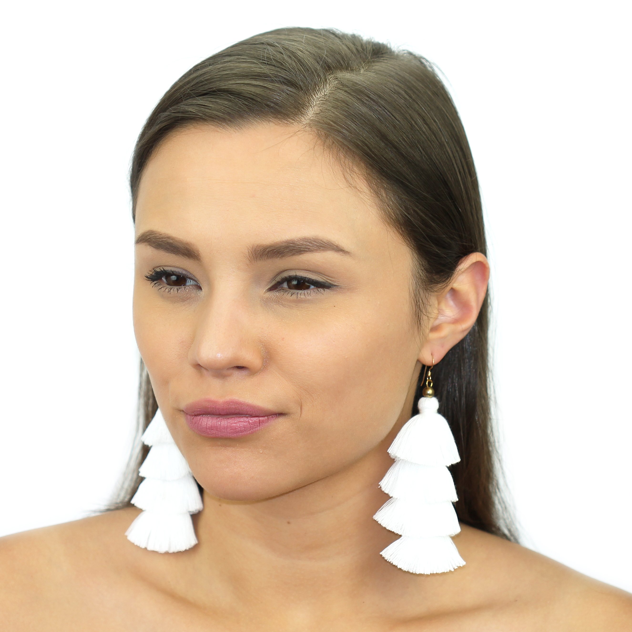 Vibrant Fringe Tassel Earrings with gold-filled ear wires, showcasing a colorful and stylish design.