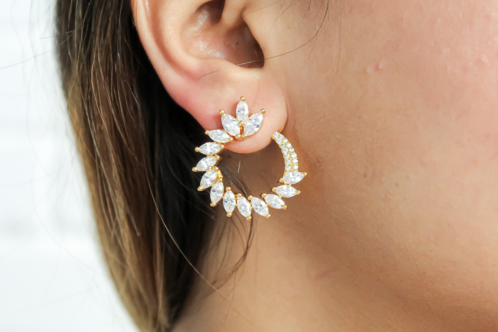 Elegant gold plated Golden Viper Earrings with a lightweight design, perfect for any occasion.