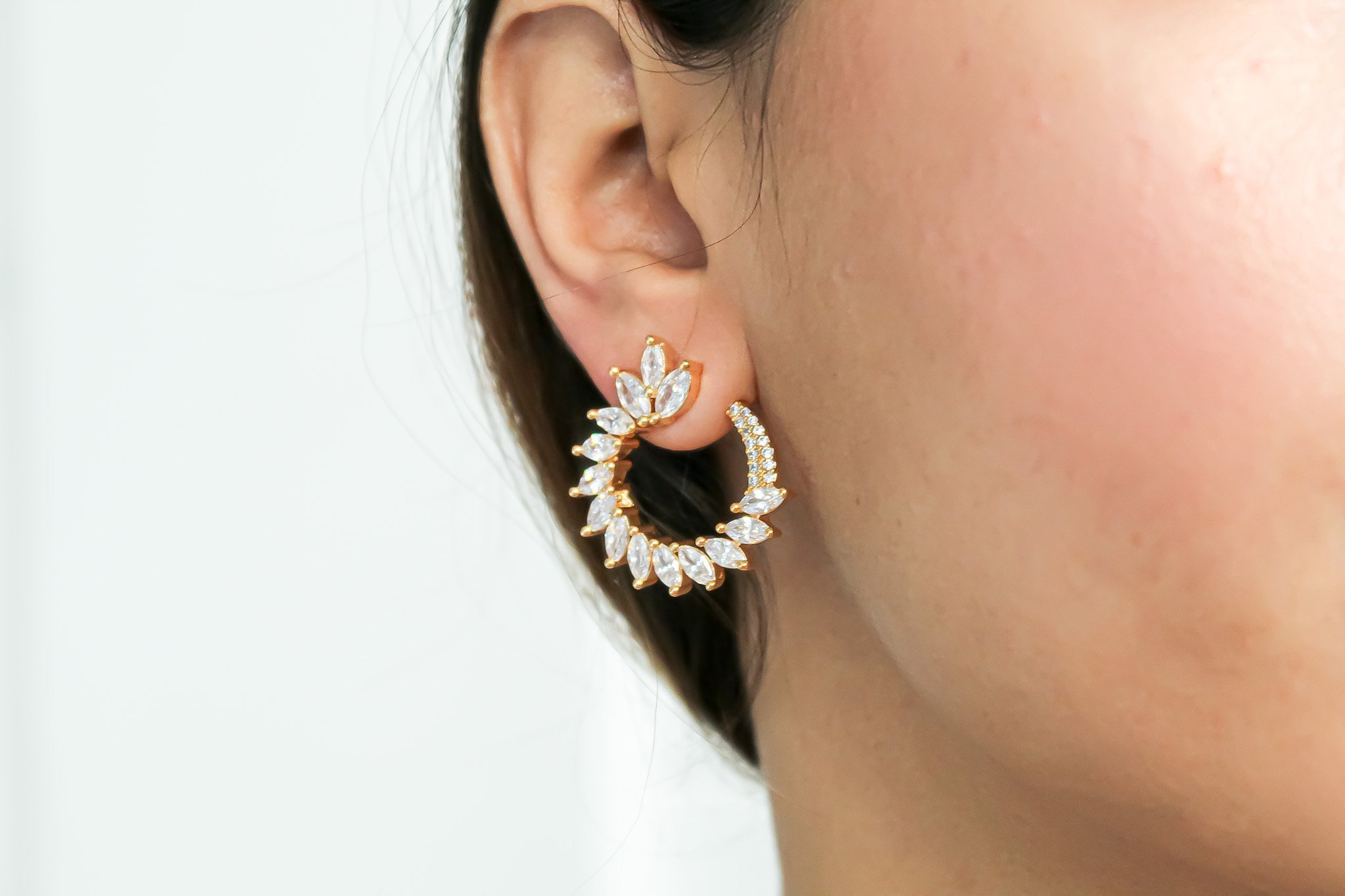 Elegant gold plated Golden Viper Earrings with a lightweight design, perfect for any occasion.