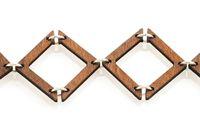 Half Triangle Bracelet 7505A in cinnamon color, made from sustainably sourced laser-cut wood, featuring a unique half triangle design.