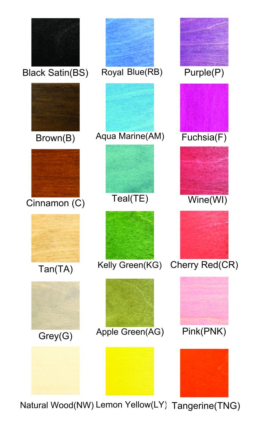 Color swatches with labels.