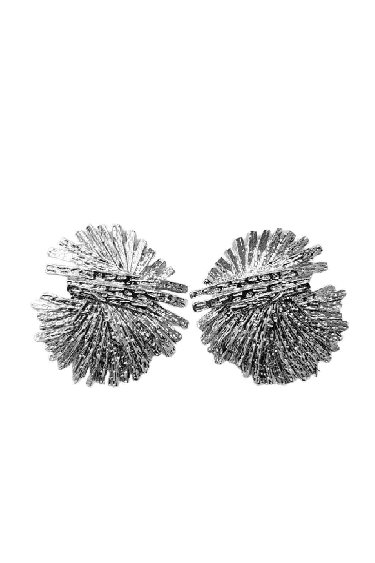 Elegant metal clip-on earrings with a 2.75-inch drop, designed for comfort and style, suitable for sensitive ears.