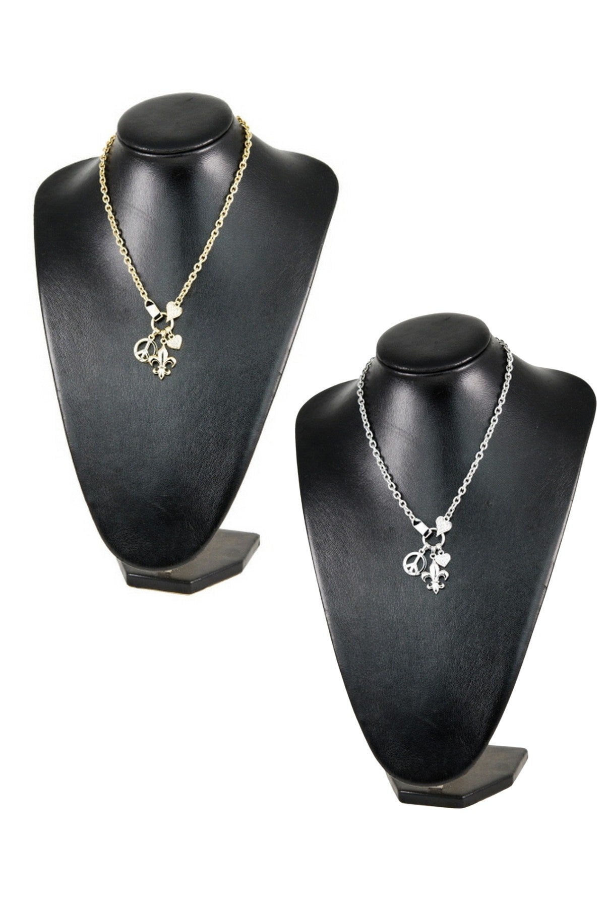 Multi Shape Pendant Necklace featuring various elegant shapes, crafted in Korea, perfect for stylish accessorizing.