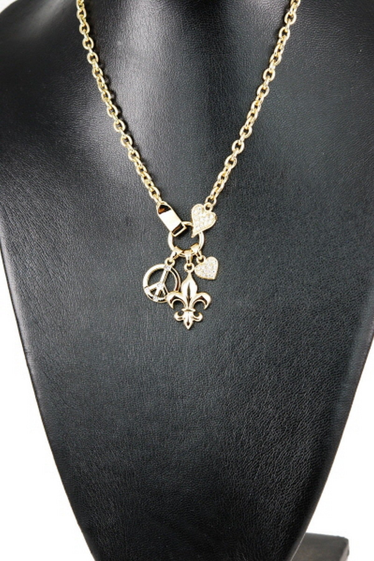 Multi Shape Pendant Necklace featuring various elegant shapes, crafted in Korea, perfect for stylish accessorizing.