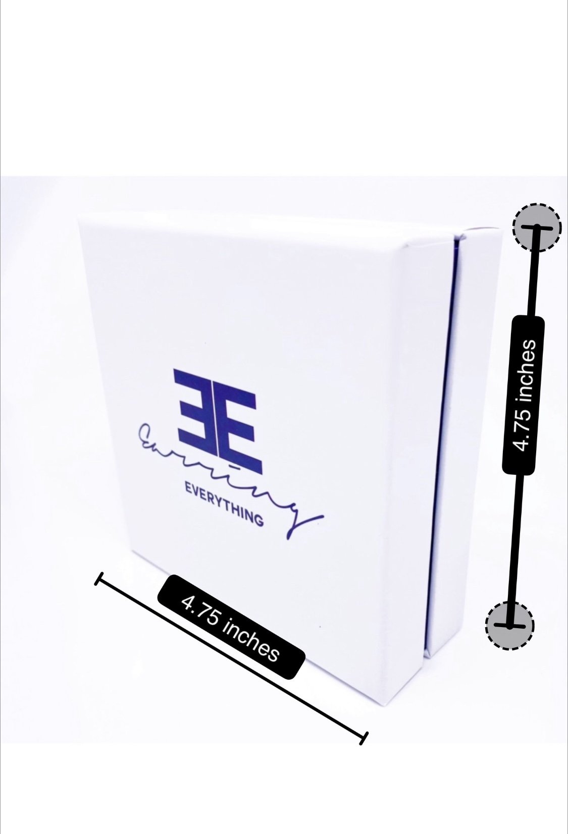 White box with blue logo.