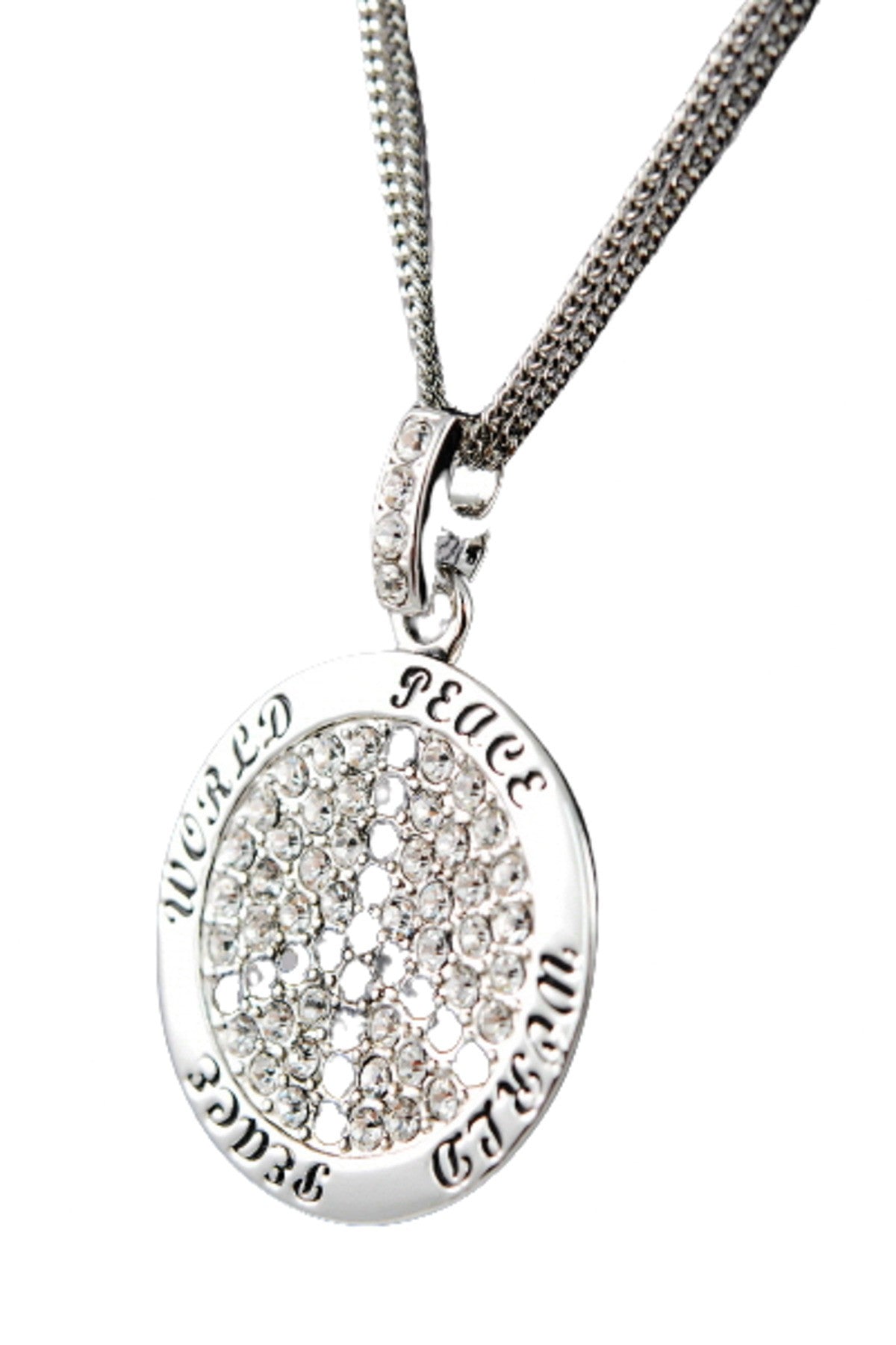 Elegant 18-inch necklace with double chains and a stylish pendant, featuring anti-tarnish and lead-free properties.