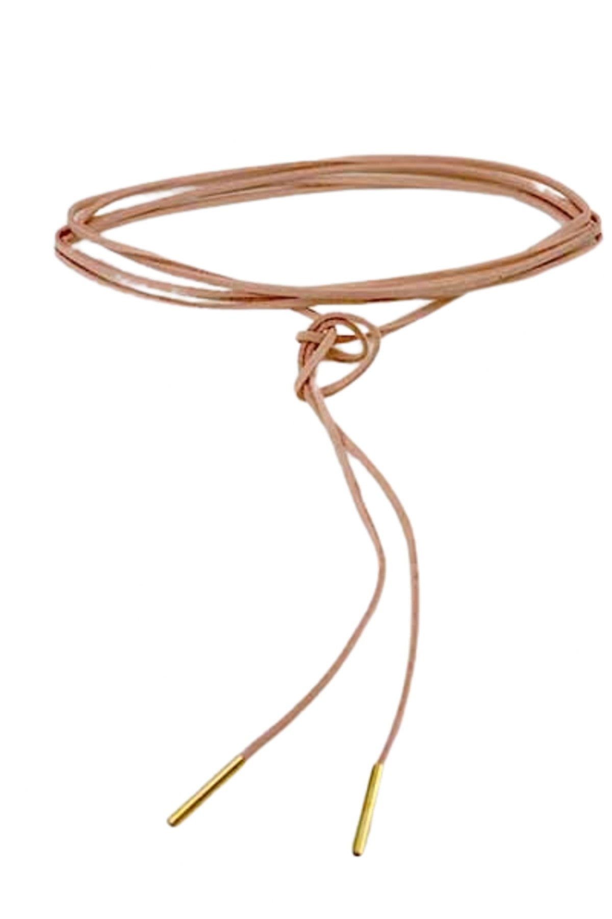 A stylish faux suede wrap necklace displayed elegantly, showcasing its soft texture and versatile design.