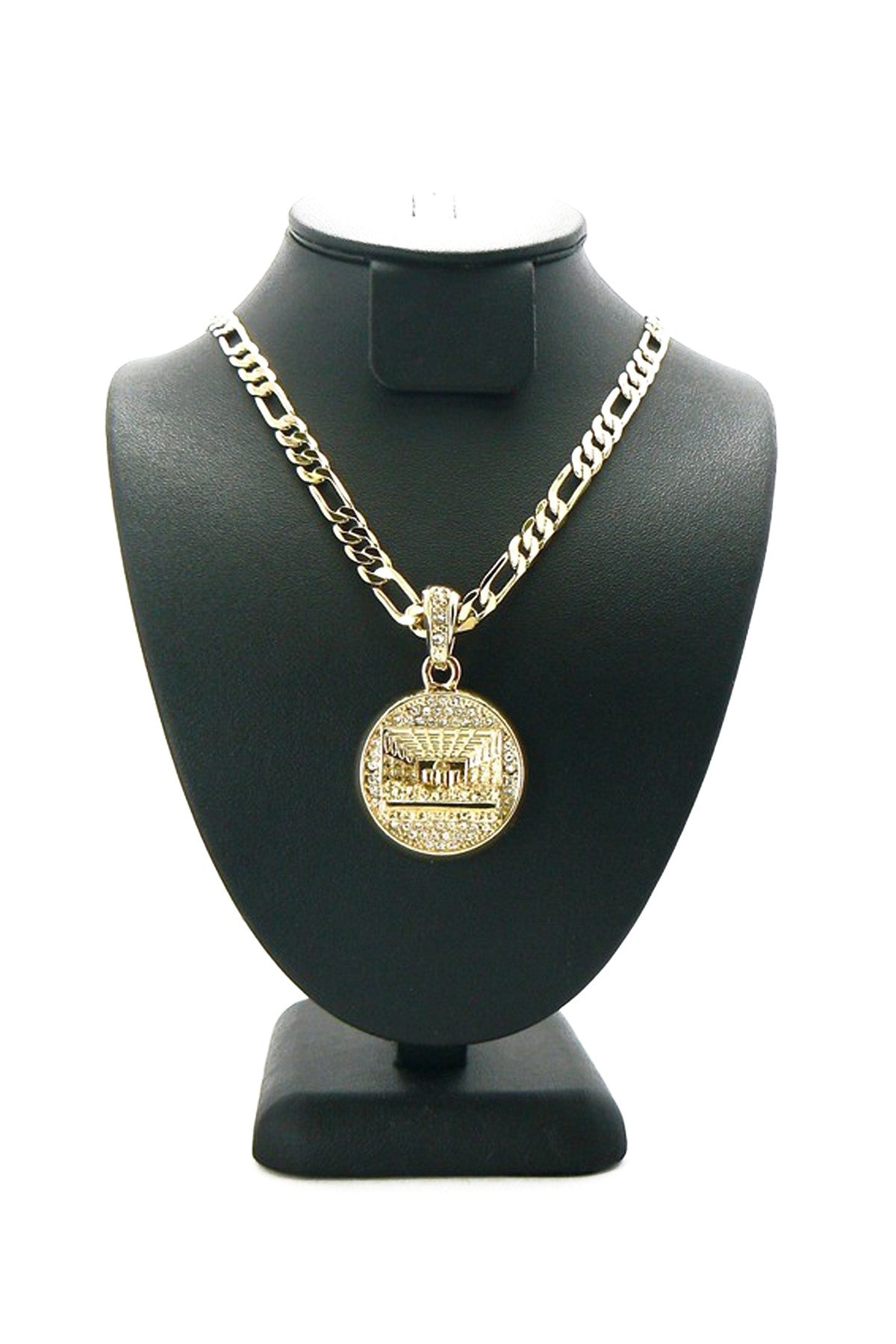 A detailed Last Supper pendant necklace with an elegant design, approximately 28 inches long, showcasing a significant art piece.