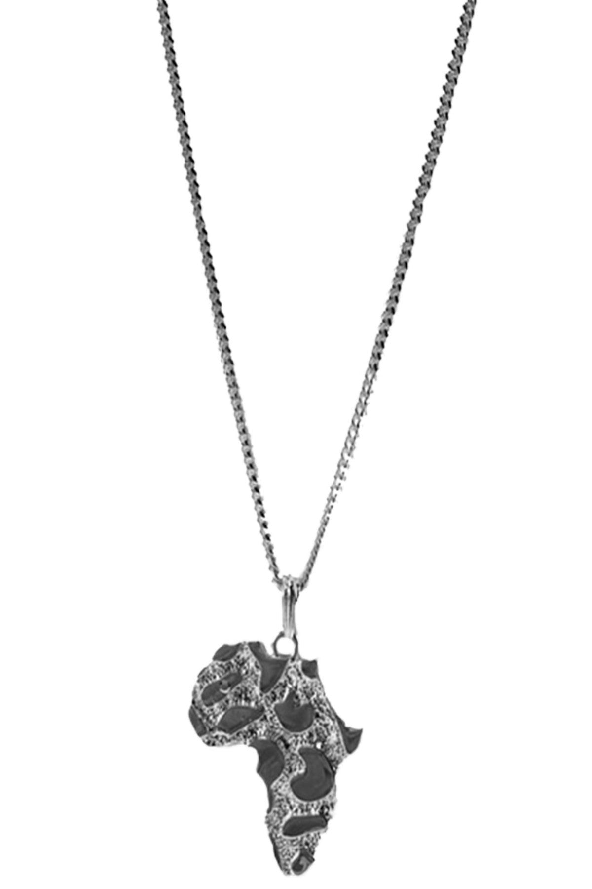 A stylish Map Pendant Necklace featuring a detailed map design, approximately 28 inches in length, suitable for various occasions.