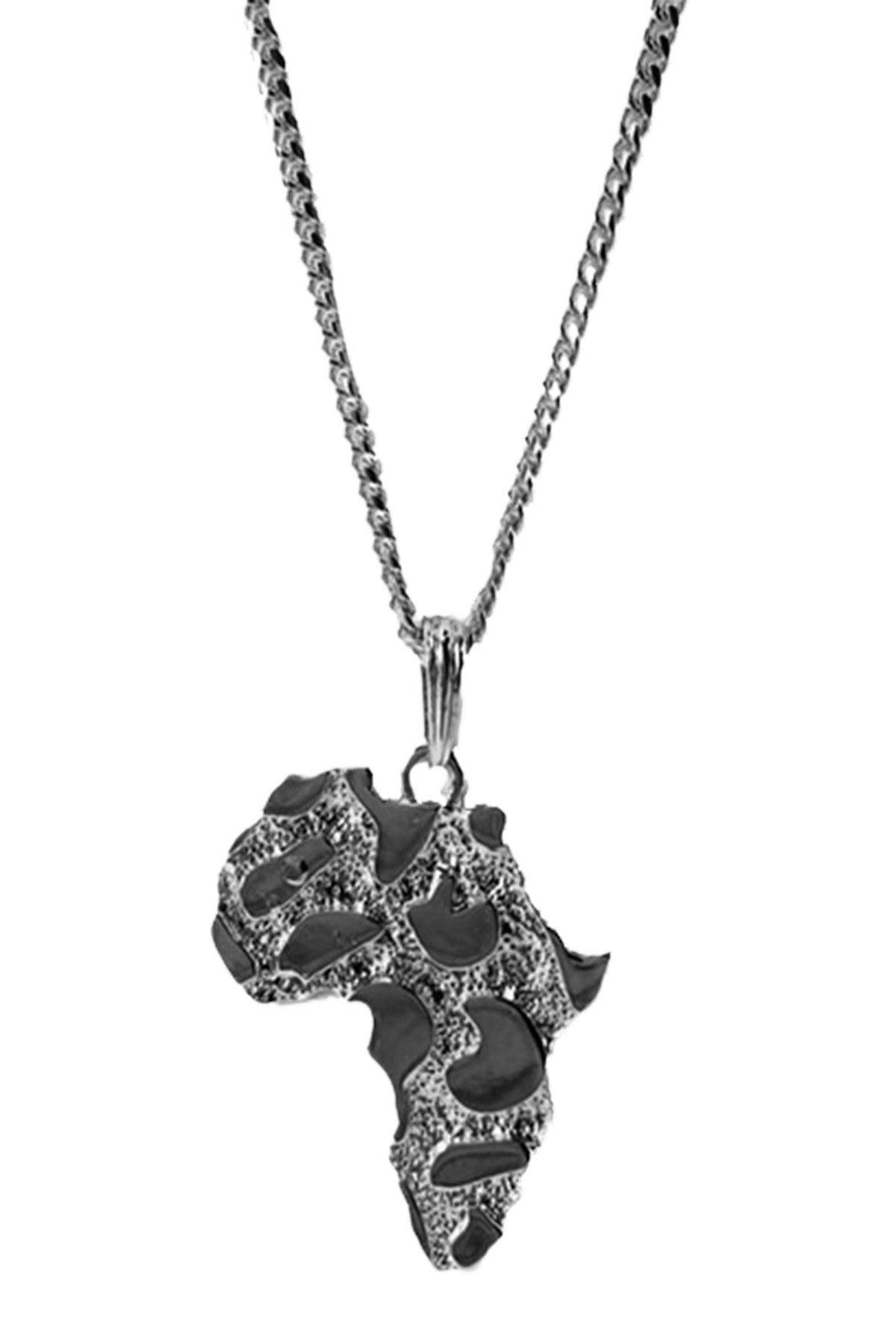 A stylish Map Pendant Necklace featuring a detailed map design, approximately 28 inches in length, suitable for various occasions.