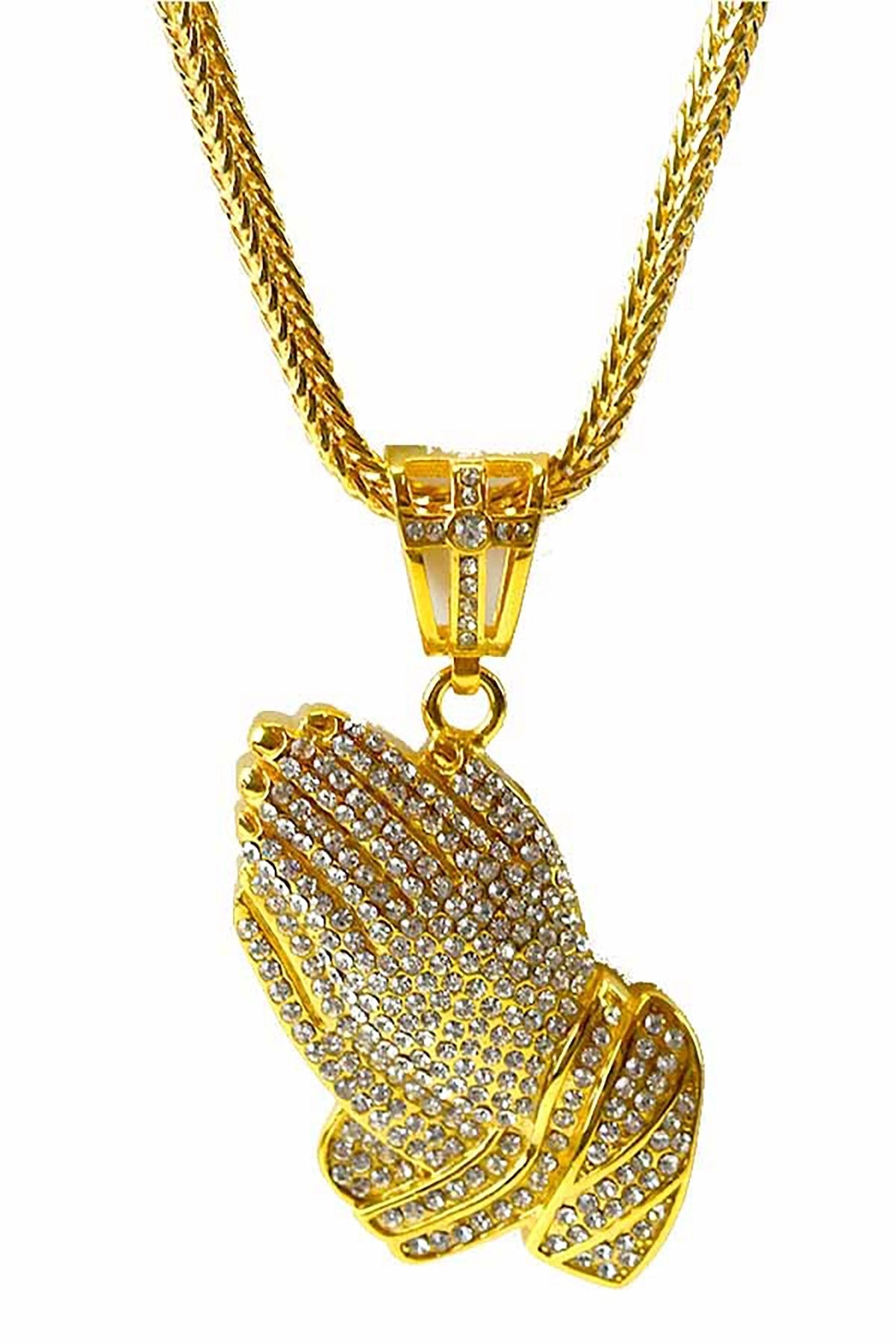 Elegant Crystal Hand Pendant Necklace with lobster claw clasp, showcasing a unique design and quality craftsmanship.