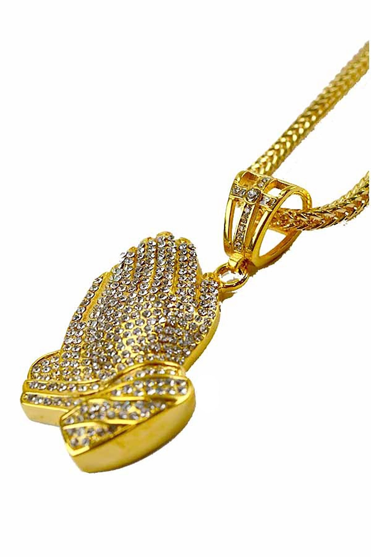 Elegant Crystal Hand Pendant Necklace with lobster claw clasp, showcasing a unique design and quality craftsmanship.