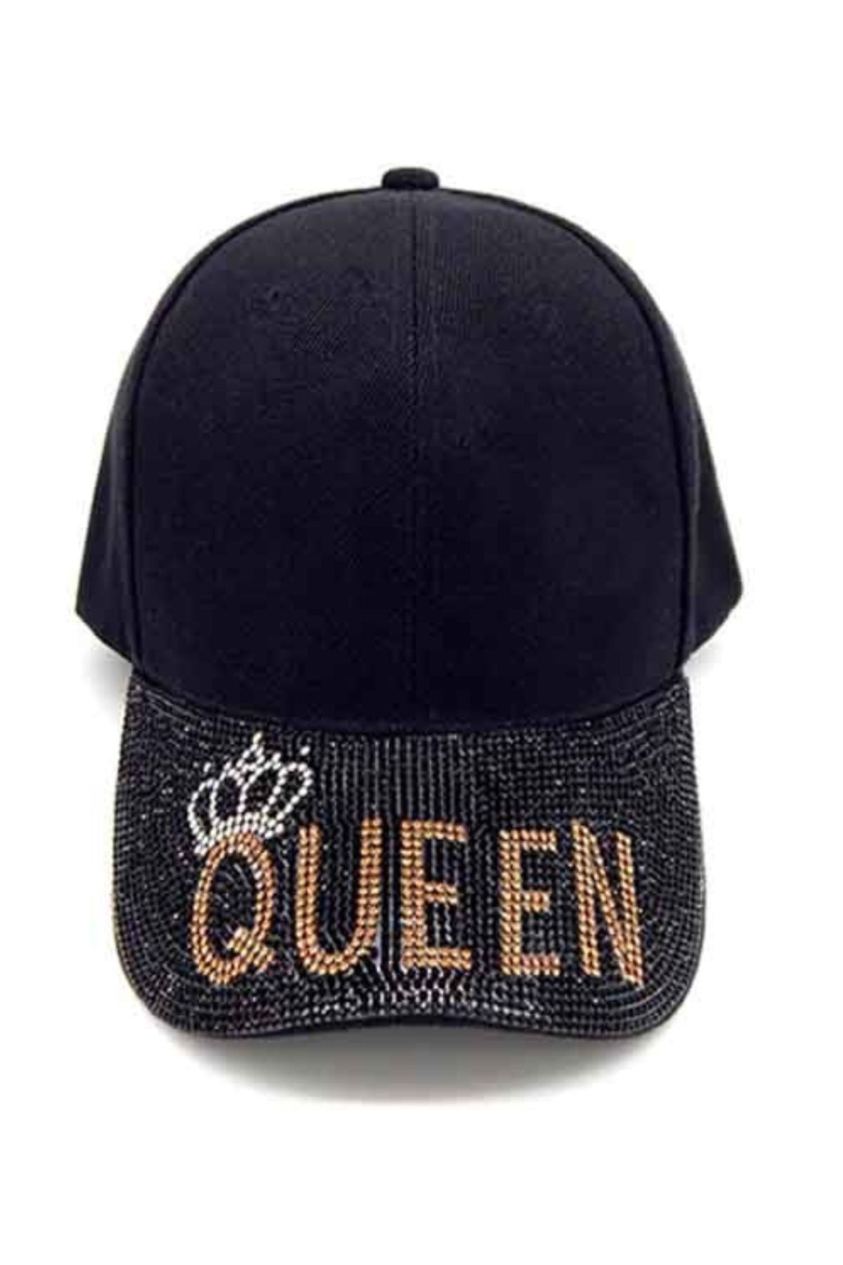 Stylish Polyester Ball Cap with Rhinestone detailing, featuring an adjustable velcro back closure.