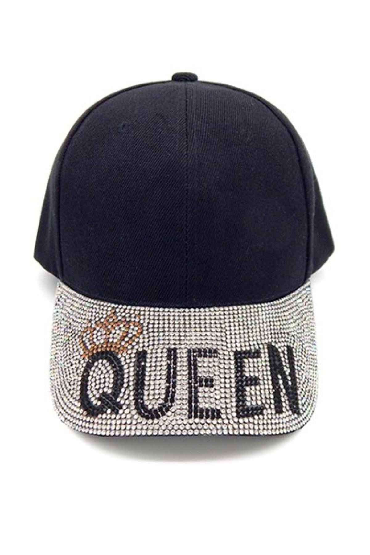 Stylish Polyester Ball Cap with Rhinestone detailing, featuring an adjustable velcro back closure.