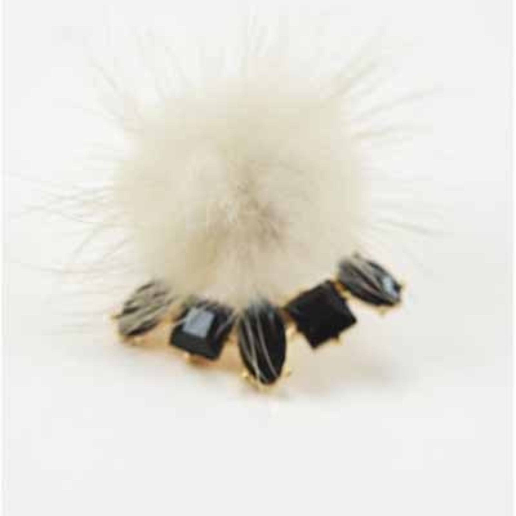 Elegant Pompom Crystal Clip Earrings featuring a chic design with sparkling crystals and a comfortable clip back.