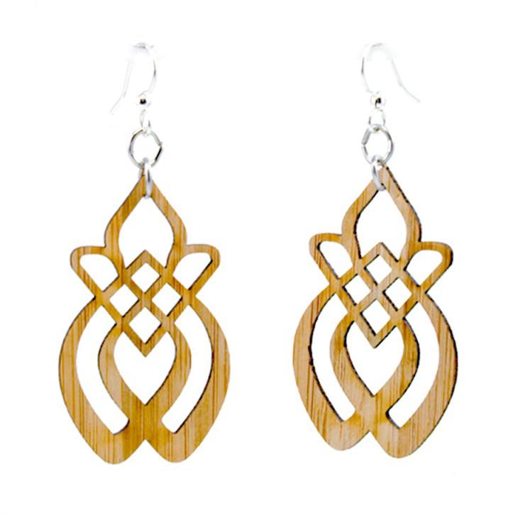 Recrudescence Bamboo Earrings #986 showcasing elegant design and natural bamboo texture, perfect for eco-friendly fashion.