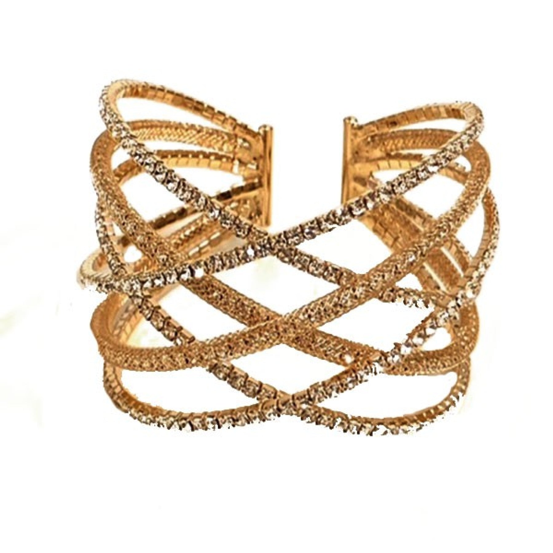 A stylish adjustable rhinestone wire bracelet with sparkling embellishments, perfect for any occasion.