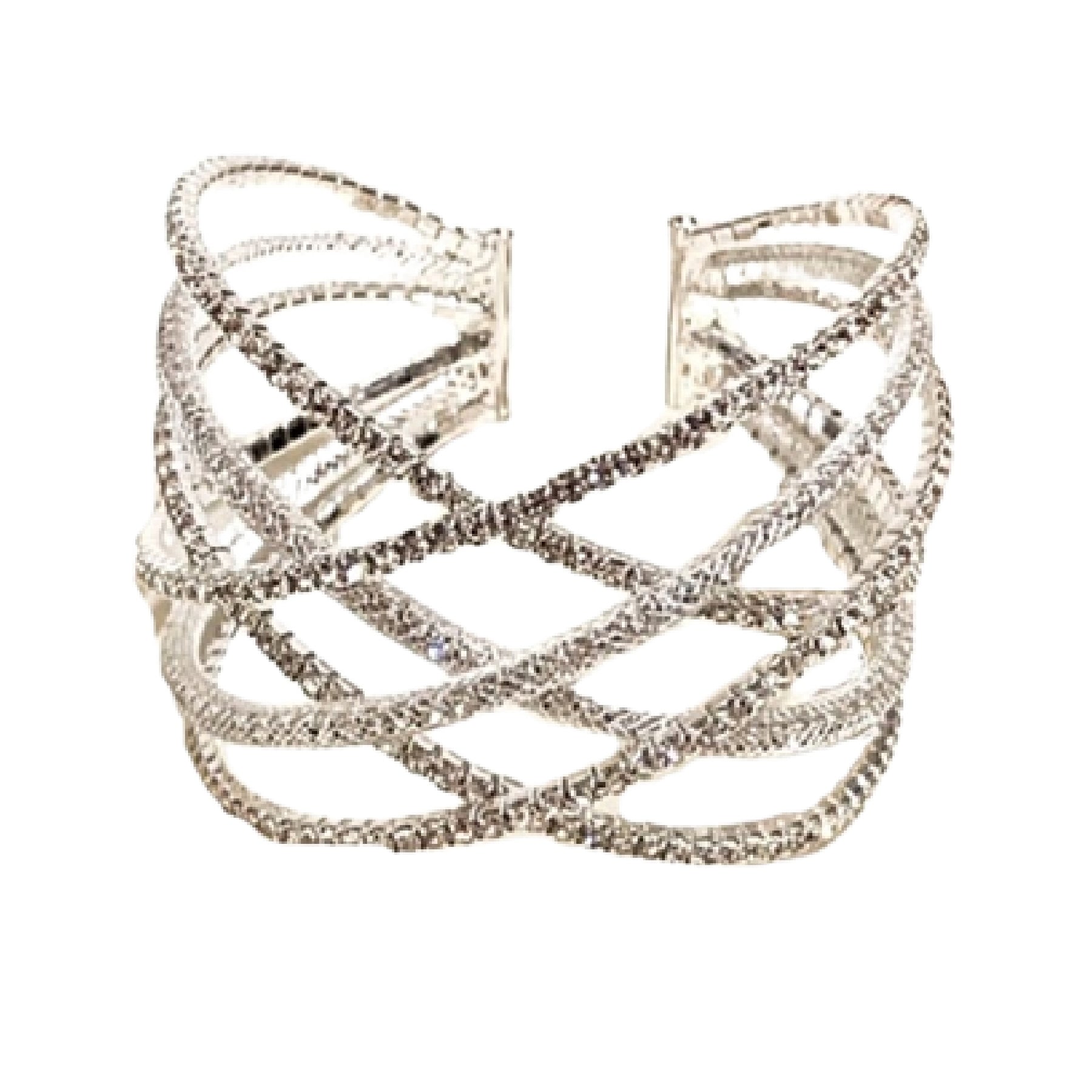 A stylish adjustable rhinestone wire bracelet with sparkling embellishments, perfect for any occasion.