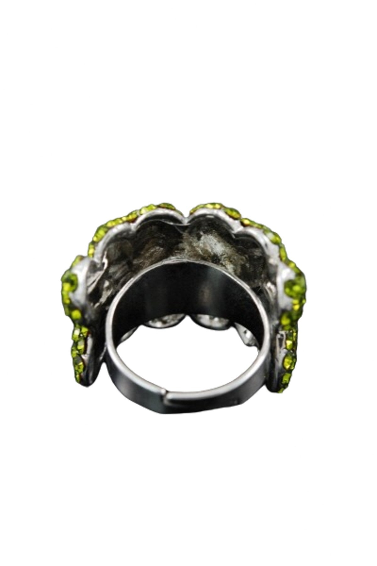 A beautiful studded wrap ring with a double plated finish, showcasing its elegant design and 3/4" width.