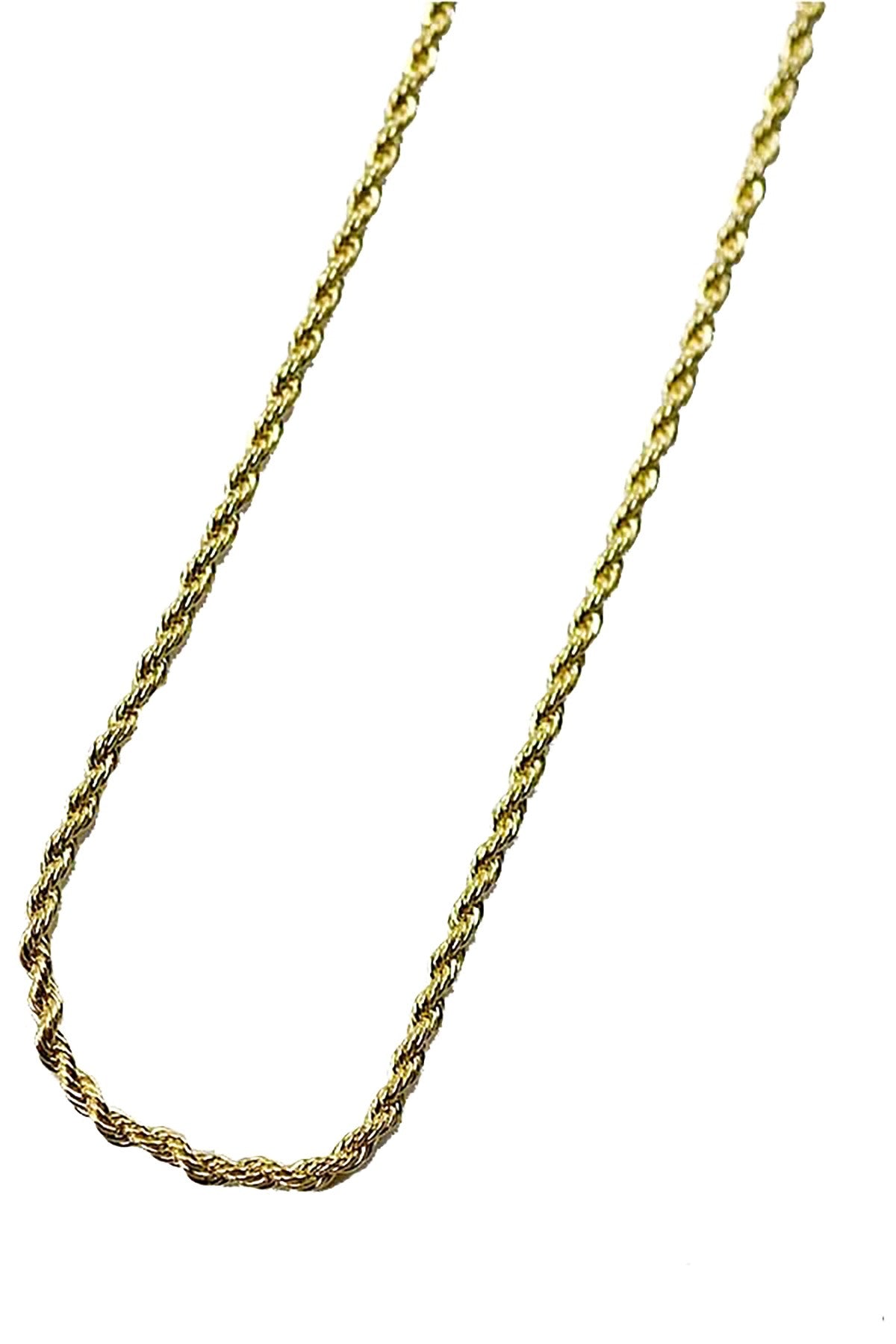 A delicate thin rope chain necklace, 24 inches long, featuring a lobster claw clasp, perfect for layering or wearing alone.