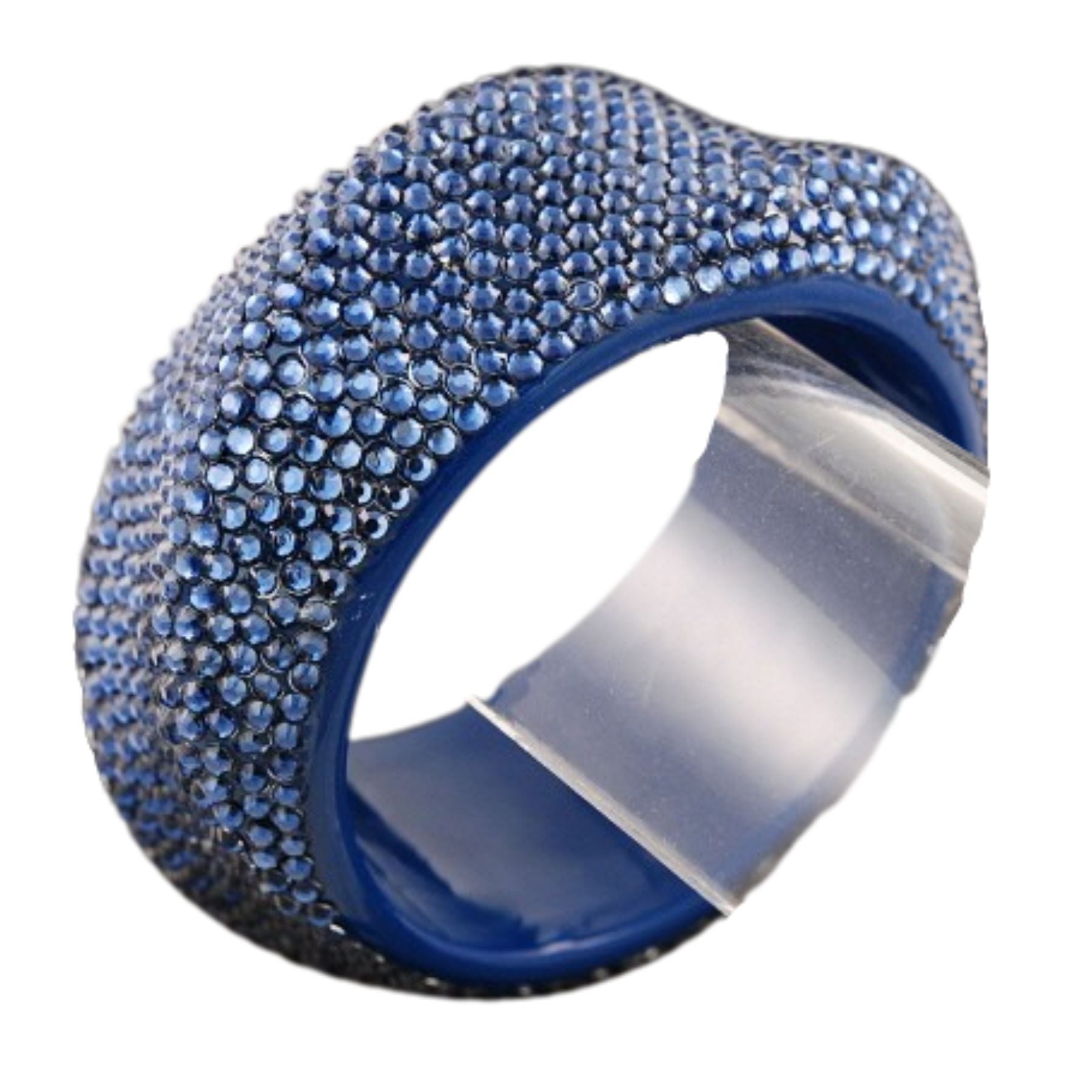 A stylish studded plastic bangle bracelet featuring a modern design with eye-catching studs, perfect for any outfit.