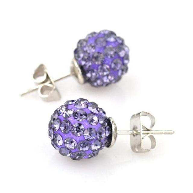 A pair of multicolored glitter studs made from high-quality zinc alloy, featuring a geometric design perfect for casual and stylish wear.