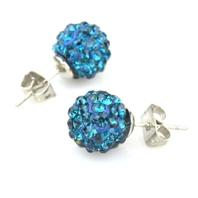 A pair of multicolored glitter studs made from high-quality zinc alloy, featuring a geometric design perfect for casual and stylish wear.