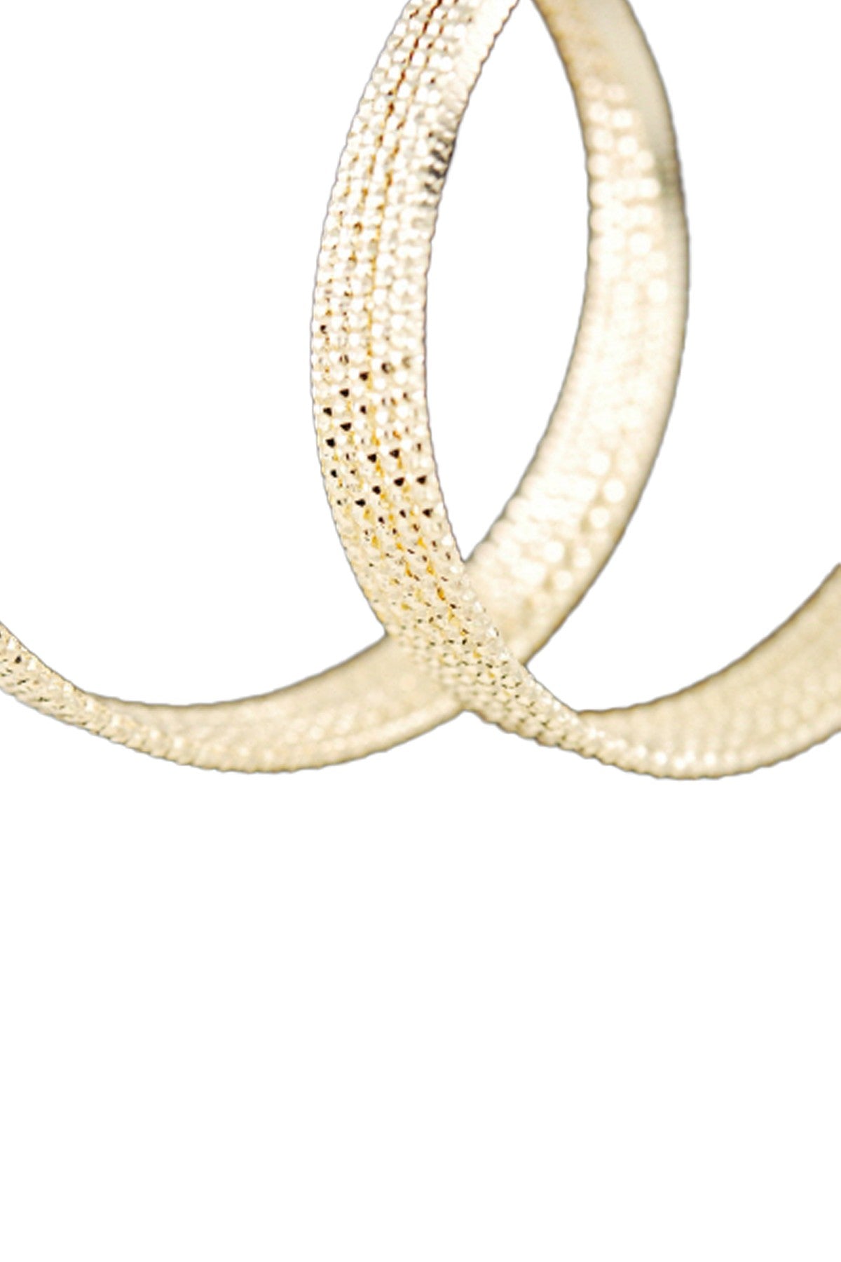 Elegant textured chain hoop earrings with lever back closure, showcasing a stylish design and double plated finish.