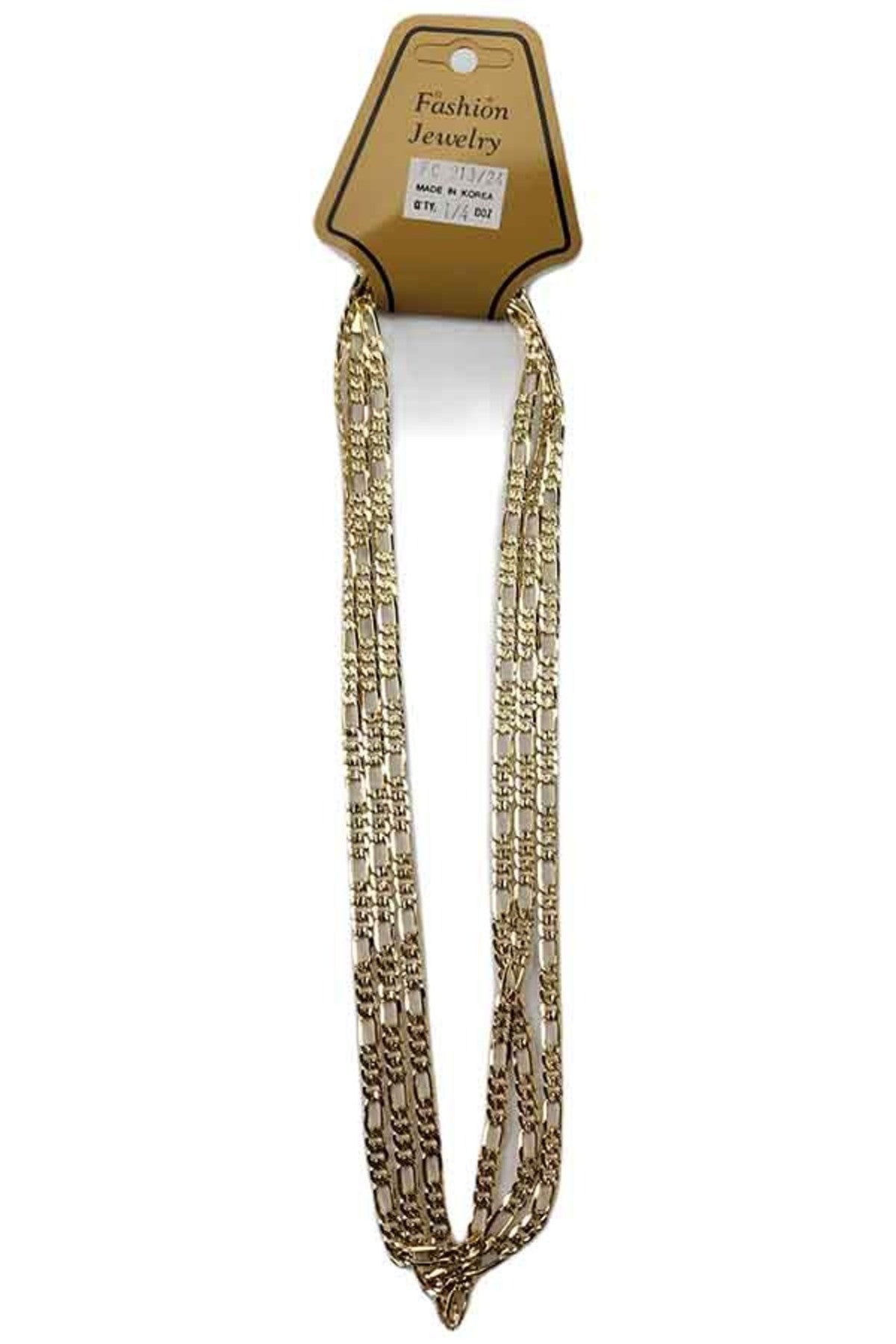 A beautiful Textured Franco Chain Necklace featuring a double gold plated finish and a lobster claw clasp, measuring 24 inches in length.