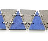 Triangle Bracelet 7502A in Gray and Royal Blue, made from sustainably sourced laser-cut wood, featuring a unique triangle design.