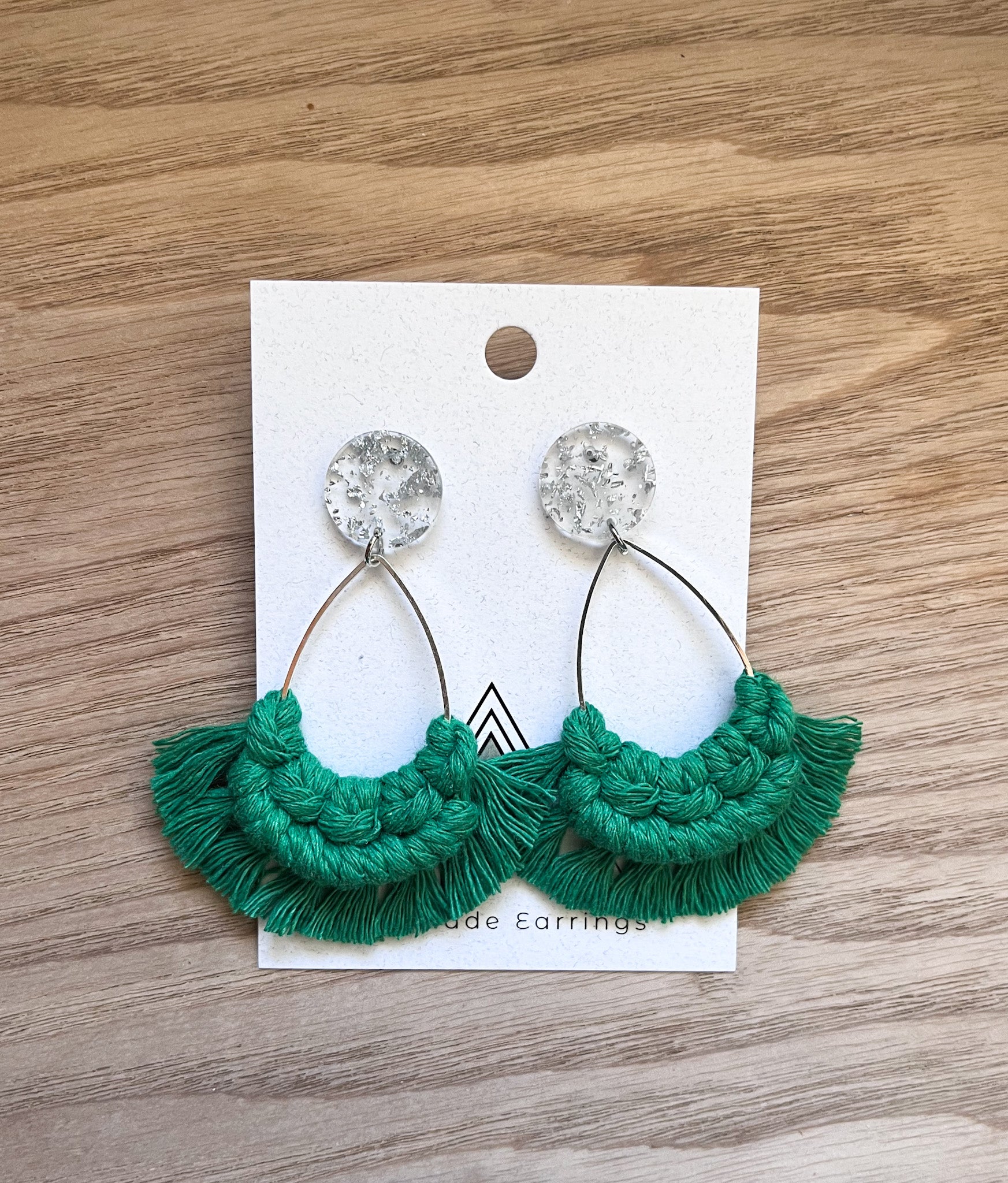 Winter Green Frayed Gems made from 100% cotton, featuring frayed edges and a lightweight design, perfect for winter styling.