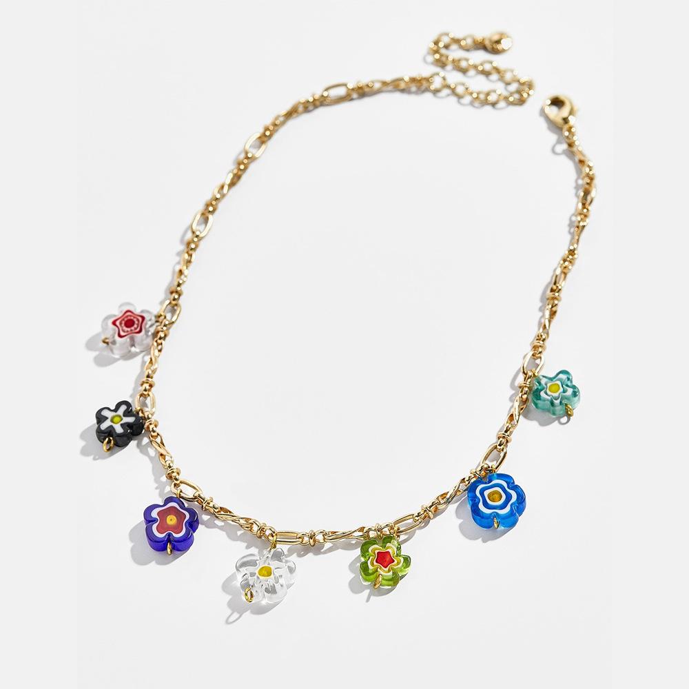 Candice Layered Multi-Color 2 PC Layered Necklace featuring vibrant colors and layered design.