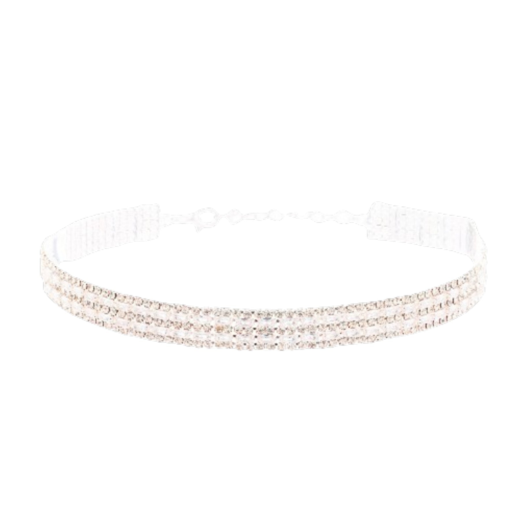 A beautiful Crystal Baguette Choker featuring sparkling crystals and a lobster claw clasp, perfect for elegant occasions.