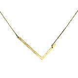 Gold-dipped brass Monogram Collection Initial Necklace with adjustable chain and elegant design.