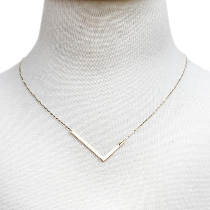 Gold-dipped brass Monogram Collection Initial Necklace with adjustable chain and elegant design.