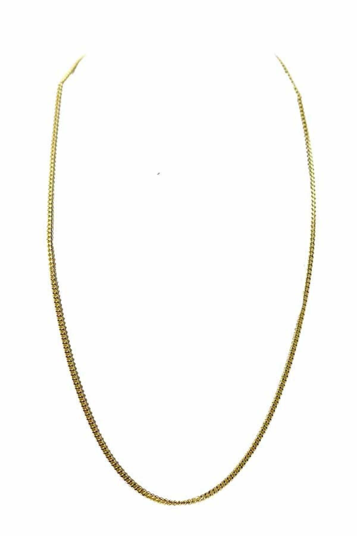 A delicate 24-inch thin chain necklace with a lobster claw clasp, showcasing its elegant design and fine thickness.