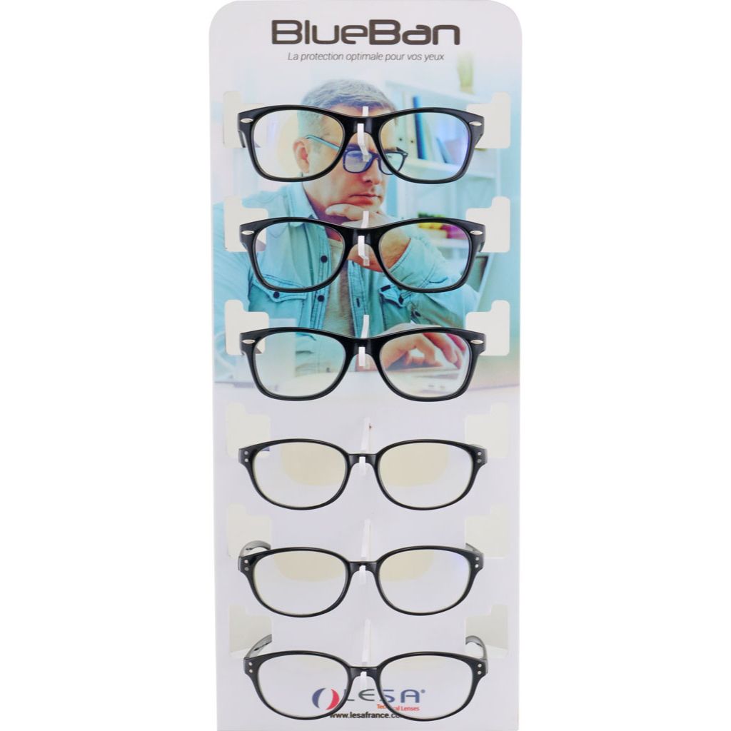 BlueBan Classic Glasses set of 6 pieces, featuring stylish nylon frames designed for blue light protection.