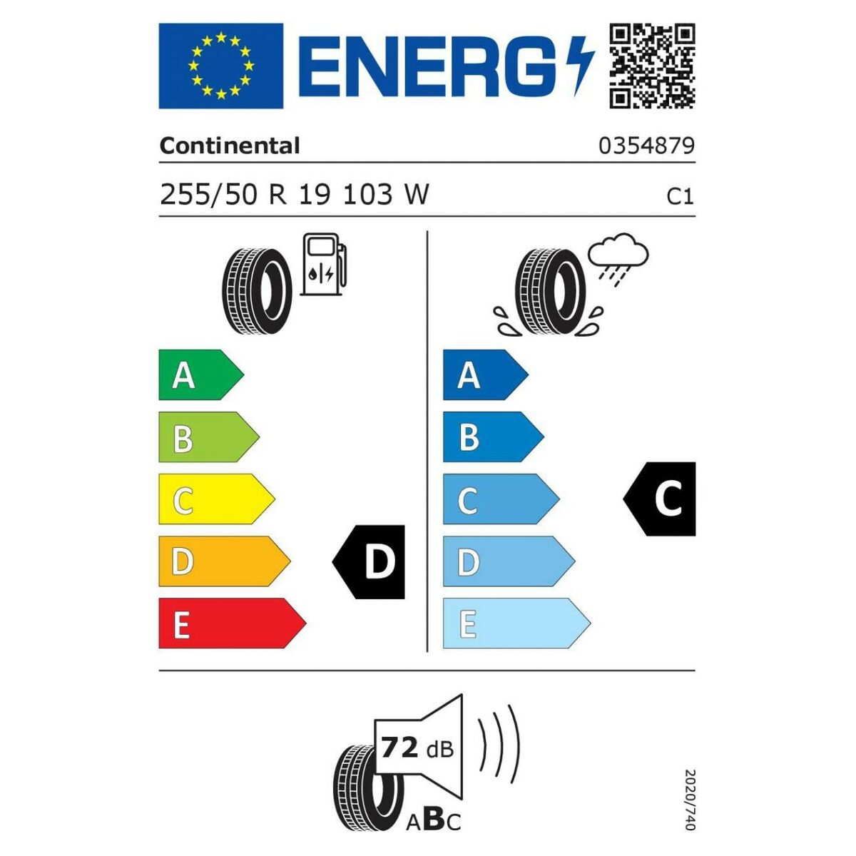 European Union tire label diagram.