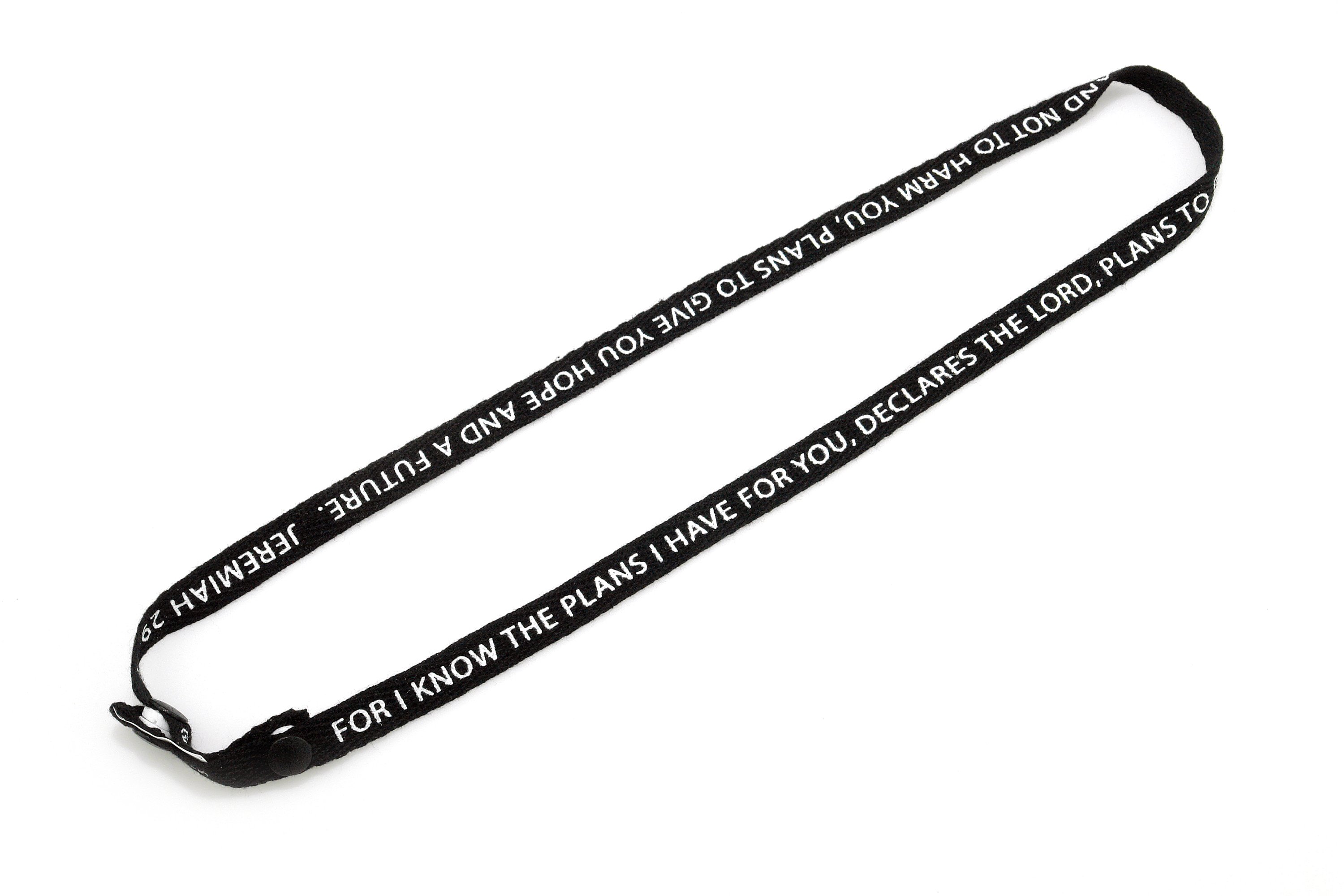 Philippians 4:13 Face Mask Lanyard featuring inspirational scripture quote.