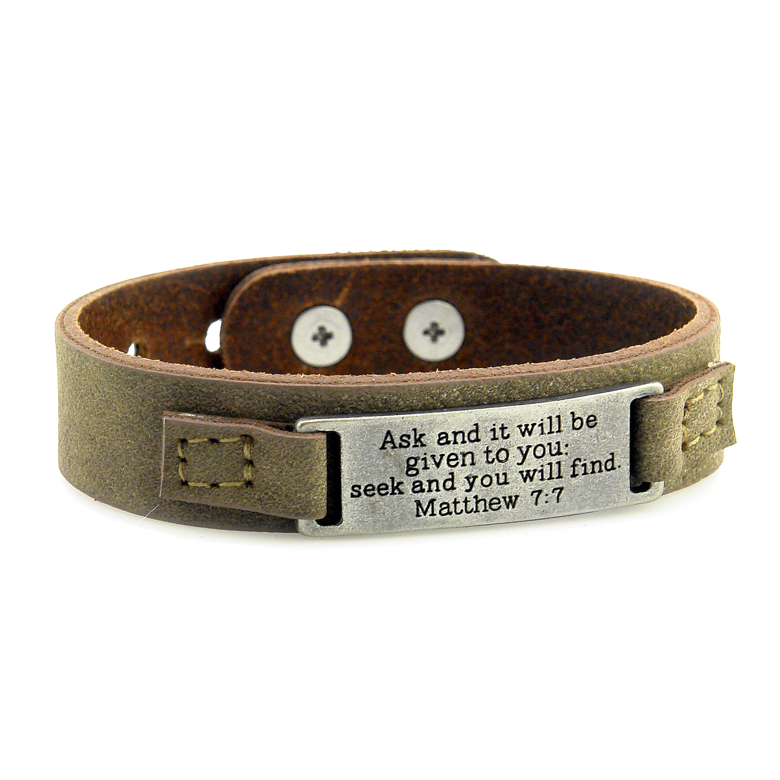 Sacred Unisex Single Bracelet featuring an inspirational quote from Matthew 8:13, designed for everyday wear.