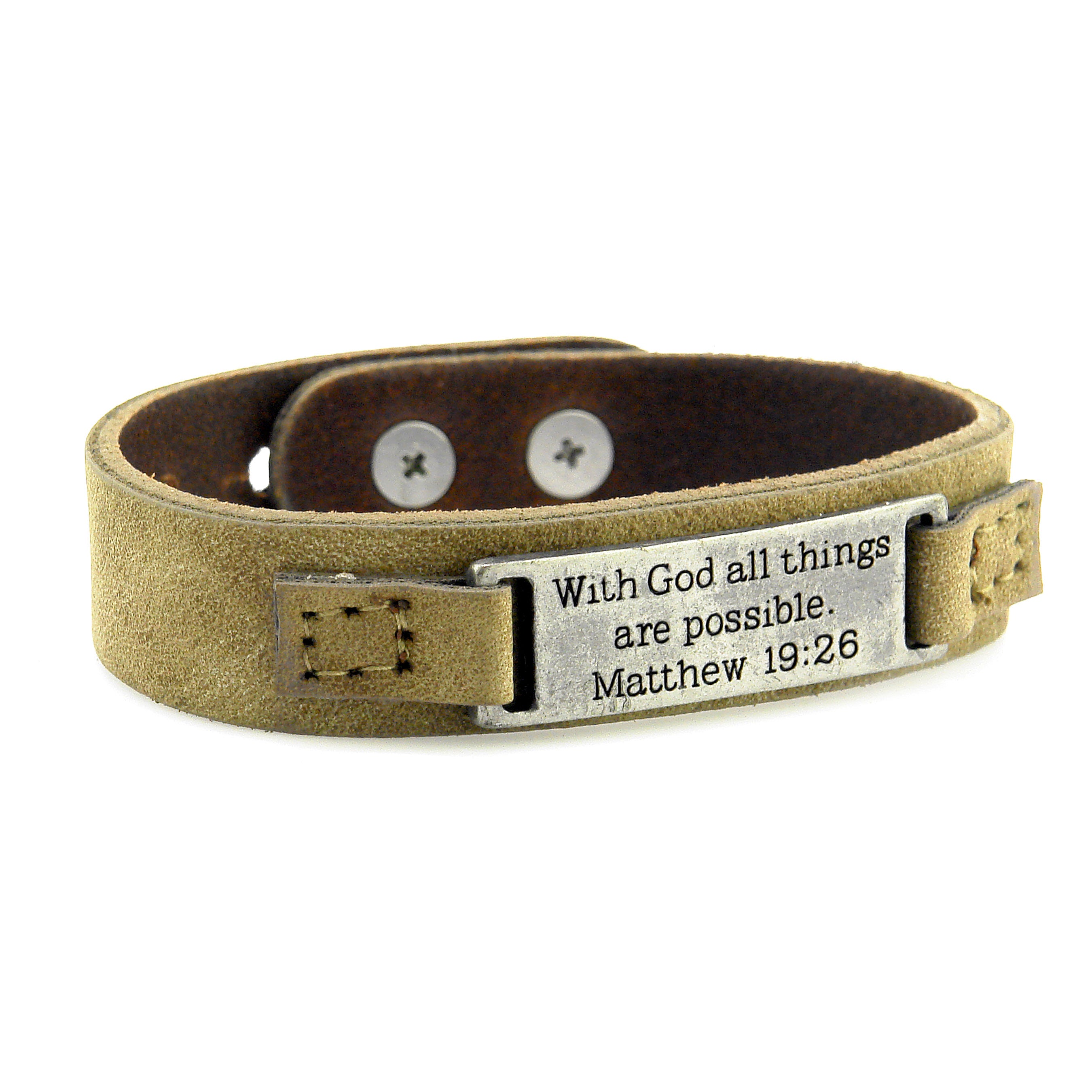 Sacred Unisex Single Bracelet featuring an inspirational quote from Matthew 8:13, designed for everyday wear.