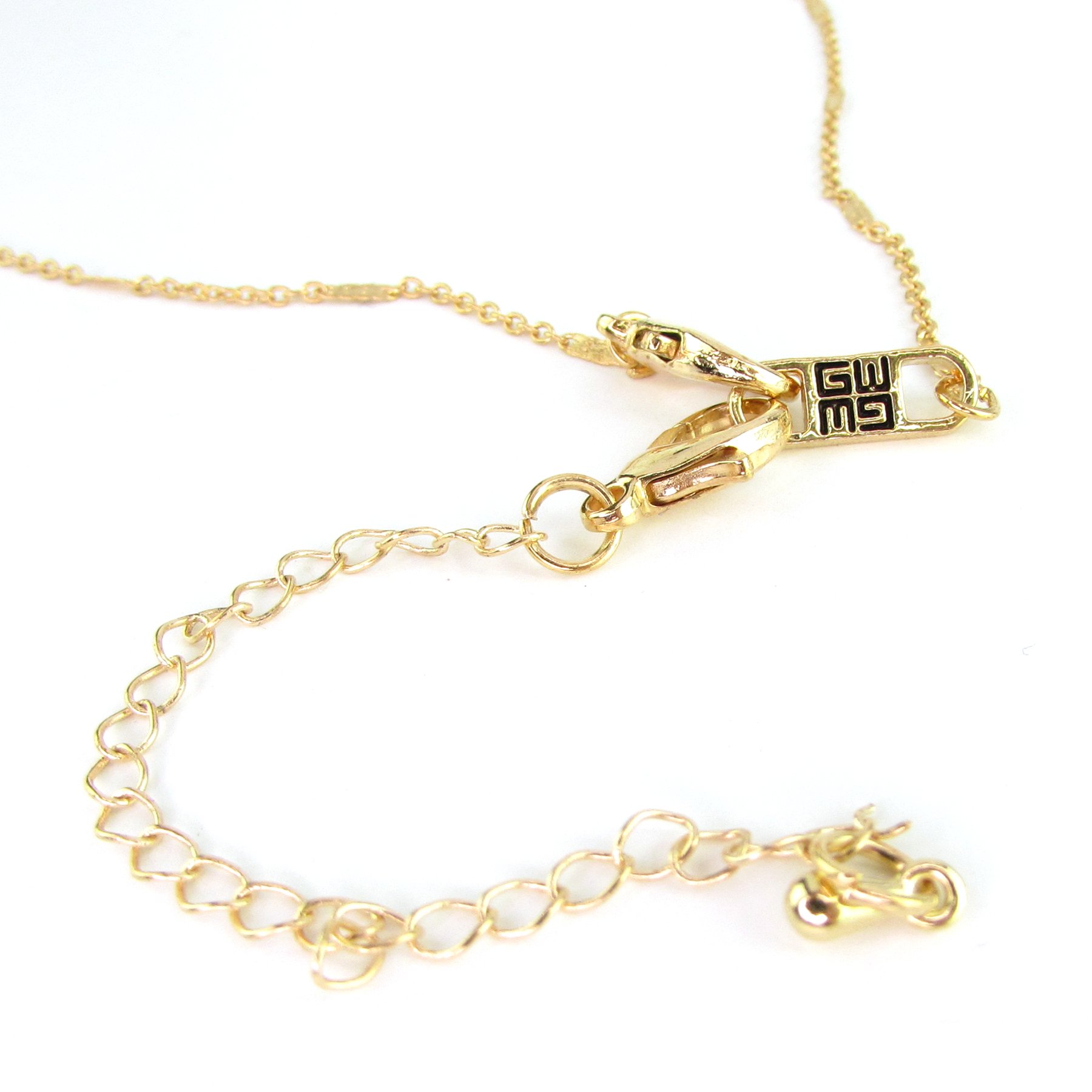 Trust Necklace featuring double-sided design with 'Hope' and 'Faith' inscriptions, alloy plated in silver and gold.