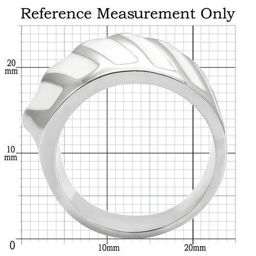 0W310 Rhodium Brass Ring with a sleek design, featuring a shiny rhodium finish and no center stone, perfect for everyday wear.