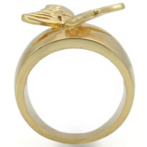 0W369 Matte Gold & Gold Brass Ring with a sleek, minimalist design, showcasing its elegant matte finish and lightweight structure.