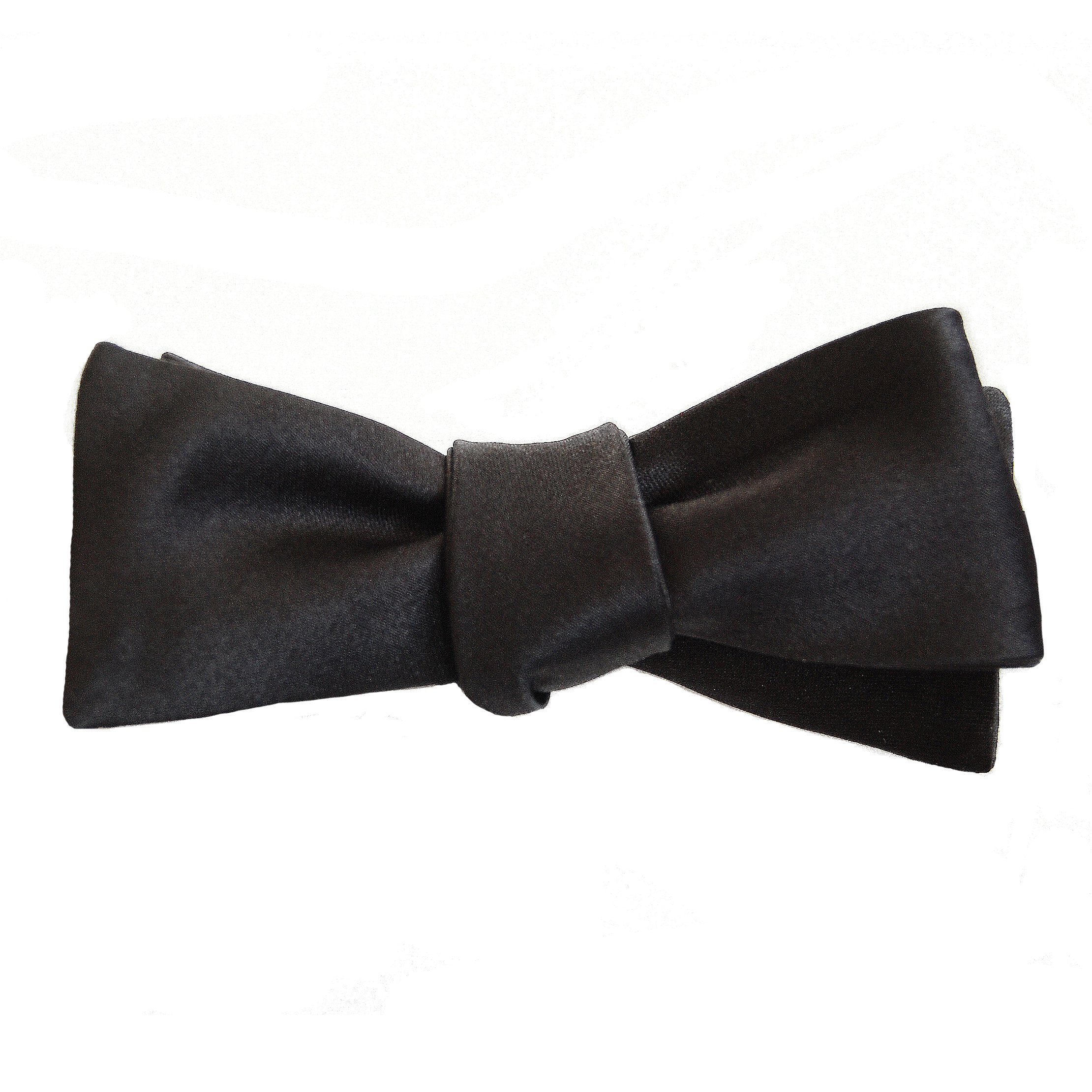 A stylish Black Batwing Bow Tie inspired by James Bond, featuring a sleek design perfect for formal occasions.