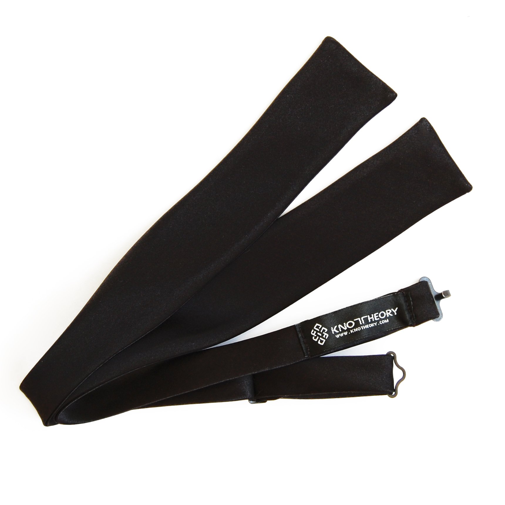 A stylish Black Batwing Bow Tie inspired by James Bond, featuring a sleek design perfect for formal occasions.