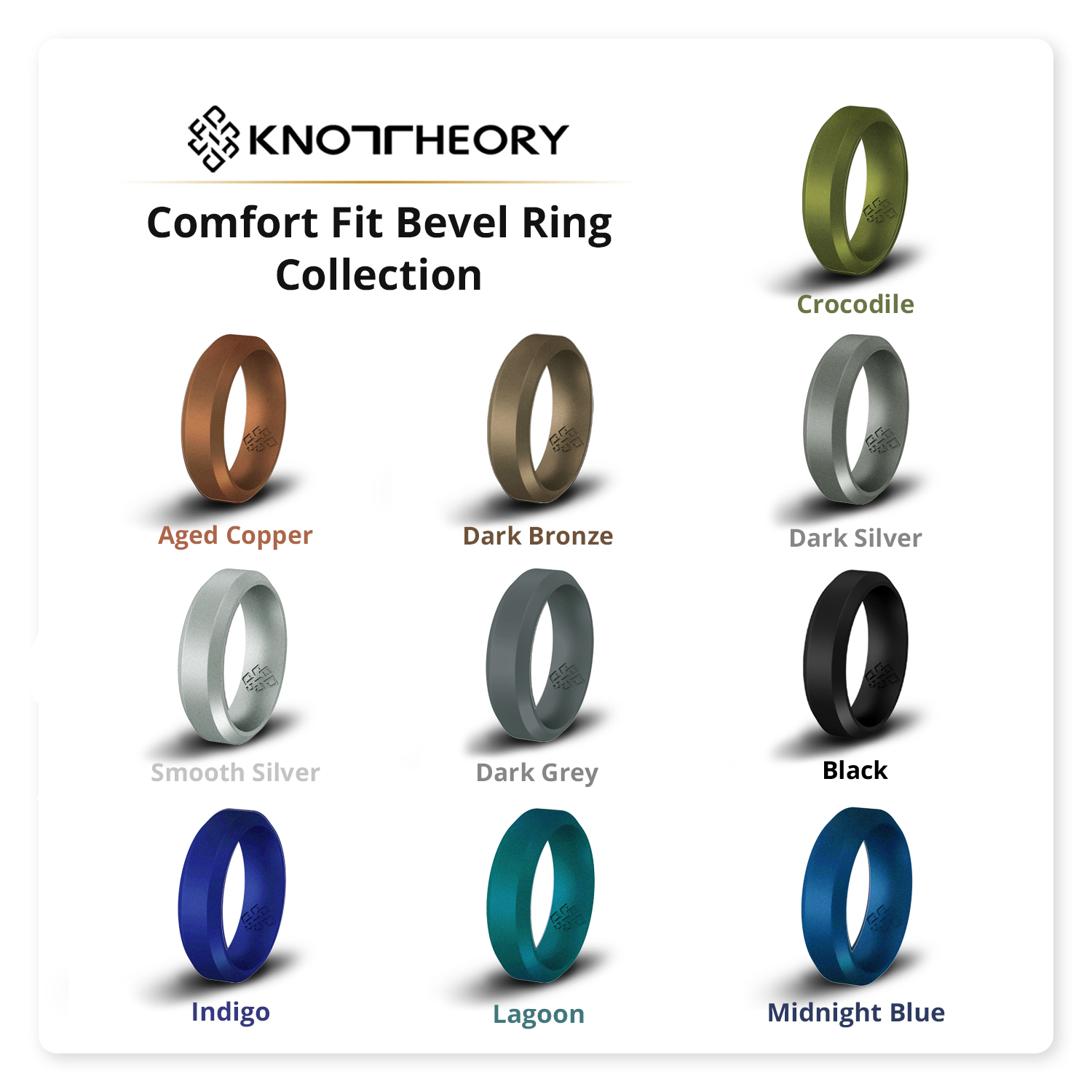 Dark bronze silicone ring with a bevel edge, designed for comfort and breathability, suitable for both men and women.