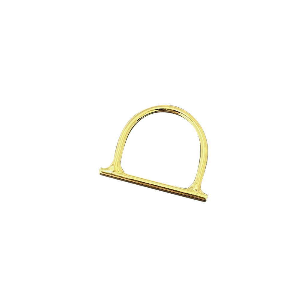 Minimal Bar Bombshell Ring handcrafted from recycled materials with gold plating, showcasing its elegant design.